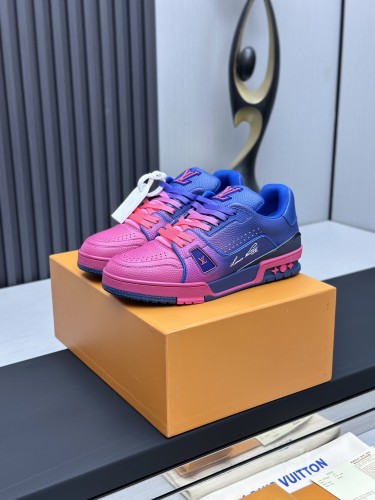 Louis Vuitton Mens Shoes Fashion Sneakers Design Luxury Brand LV TRAINER Skate SNEAKER Mix of materials with Original Box 1ABLXH Whatsapp 【+1-3239614486】