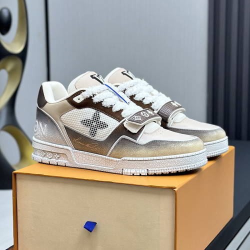 Louis Vuitton Mens Shoes Fashion Sneakers Design Luxury Brand LV TRAINER Skate SNEAKER Mix of materials with Original Box 1ABLXH Whatsapp 【+1-3239614486】