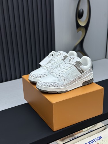 Louis Vuitton Mens Shoes Fashion Sneakers Design Luxury Brand LV TRAINER Skate SNEAKER Mix of materials with Original Box 1ABLXH Whatsapp 【+1-3239614486】