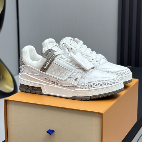 Louis Vuitton Mens Shoes Fashion Sneakers Design Luxury Brand LV TRAINER Skate SNEAKER Mix of materials with Original Box 1ABLXH Whatsapp 【+1-3239614486】