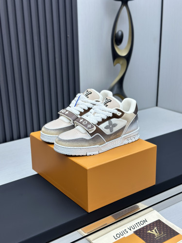 Louis Vuitton Mens Shoes Fashion Sneakers Design Luxury Brand LV TRAINER Skate SNEAKER Mix of materials with Original Box 1ABLXH Whatsapp 【+1-3239614486】