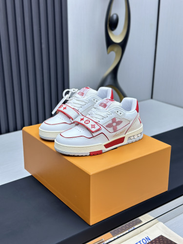 Louis Vuitton Mens Shoes Fashion Sneakers Design Luxury Brand LV TRAINER Skate SNEAKER Mix of materials with Original Box 1ABLXH Whatsapp 【+1-3239614486】