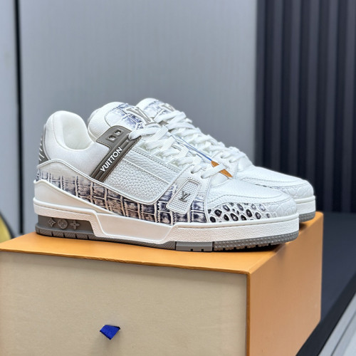 Louis Vuitton Mens Shoes Fashion Sneakers Design Luxury Brand LV TRAINER Skate SNEAKER Mix of materials with Original Box 1ABLXH Whatsapp 【+1-3239614486】