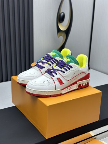 Louis Vuitton Mens Shoes Fashion Sneakers Design Luxury Brand LV TRAINER Skate SNEAKER Mix of materials with Original Box 1ABLXH Whatsapp 【+1-3239614486】