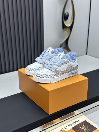 Louis Vuitton Mens Shoes Fashion Sneakers Design Luxury Brand LV TRAINER Skate SNEAKER Mix of materials with Original Box 1ABLXH Whatsapp 【+1-3239614486】