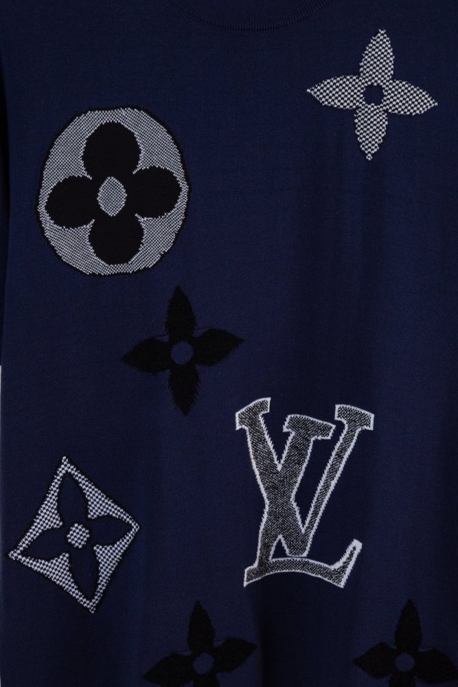 Louis Vuitton Luxury Brand Mens Short Sleeve T-Shirt Monogram Short-Sleeved Knitted Crewneck 1AJBW9 Whatsapp 【+1-3239614486】