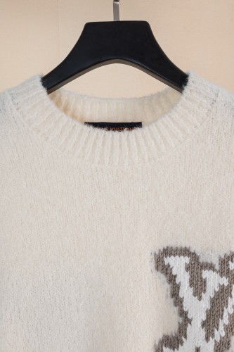 Louis Vuitton Mens Womens Sweaters Knitwear Luxury Brand LV Intarsia Crewneck Whatsapp【+1-3239614486】