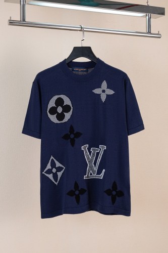 Louis Vuitton Luxury Brand Mens Short Sleeve T-Shirt Monogram Short-Sleeved Knitted Crewneck 1AJBW9 Whatsapp 【+1-3239614486】