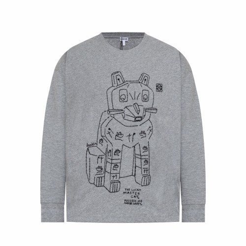 Loewe x Louis Wain Luxury Brand Men Womens Long Sleeve T-Shirt Relaxed fit T-shirt Whatsapp 【+1-3239614486】