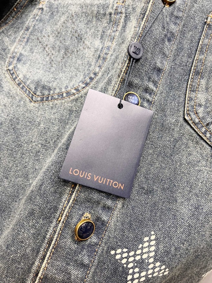 Louis Vuitton Men Womens Jackets Coat Luxury Brand Mens Denim Jacket Top Quality Whatsapp【+1-3239614486】