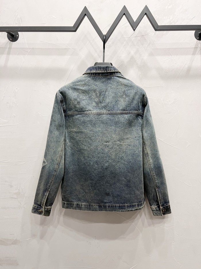 Louis Vuitton Men Womens Jackets Coat Luxury Brand Mens Denim Jacket Top Quality Whatsapp【+1-3239614486】