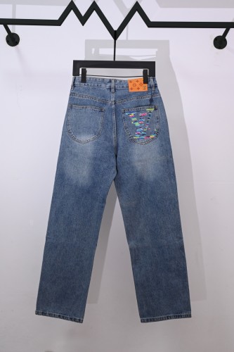 Louis Vuitton Luxury Brand Men Women Pant Jeans Damier Denim Pants  Whatsapp 【+1-3239614486】