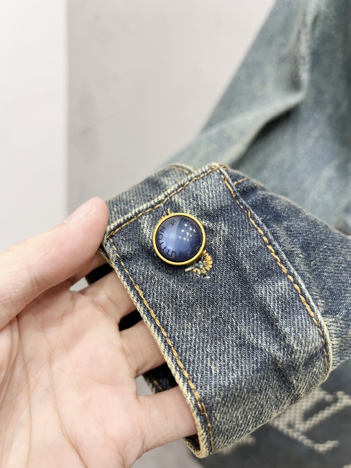 Louis Vuitton Men Womens Jackets Coat Luxury Brand Mens Denim Jacket Top Quality Whatsapp【+1-3239614486】