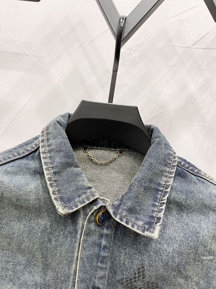 Louis Vuitton Men Womens Jackets Coat Luxury Brand Mens Denim Jacket Top Quality Whatsapp【+1-3239614486】