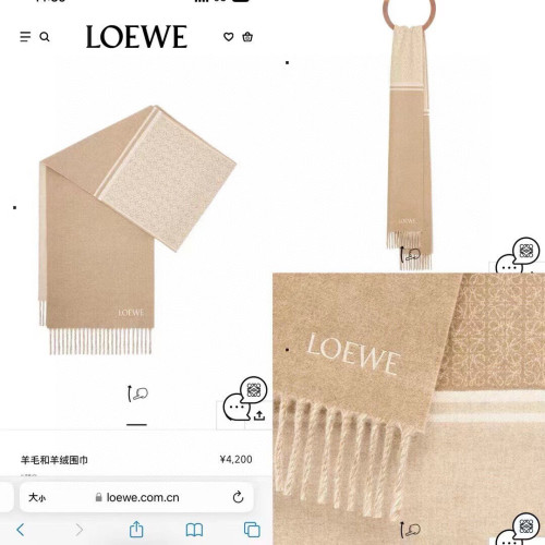 Loewe Scarves Men Womens Fashion Scarf in wool and cashmere with Original Box Whatsapp【+1-3239614486】