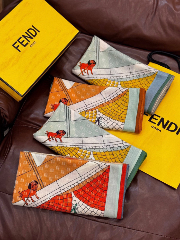 Fendi Scarves Womens Fashion Scarf with Original Box Whatsapp【+1-3239614486】