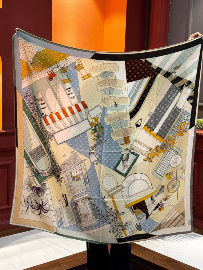 Fendi Scarves Womens Fashion Scarf with Original Box Whatsapp【+1-3239614486】