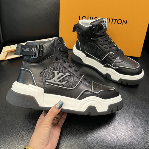 Louis Vuitton Mens Shoes Fashion Sneakers Design Luxury Brand LV TRAINER Boot Mix of materials with Original Box 1ABLXH Whatsapp 【+1-3239614486】