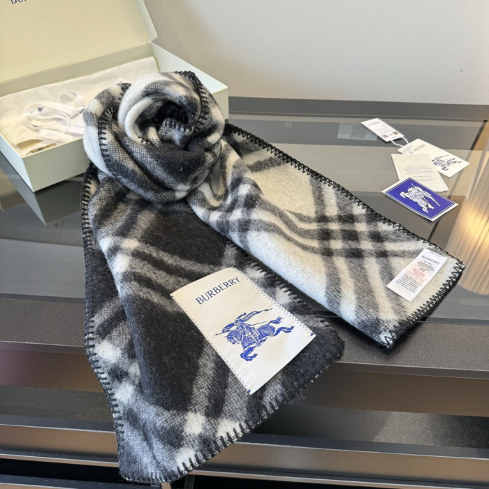Burberry Scarves Men Womens Fashion Scarf Narrow Check Wool Scarf with Original Box Whatsapp【+1-3239614486】