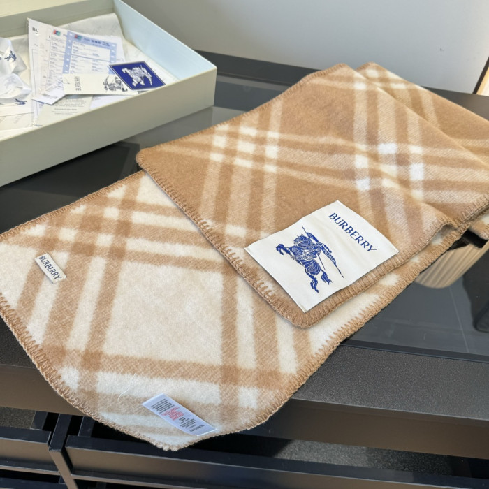Burberry Scarves Men Womens Fashion Scarf Narrow Check Wool Scarf with Original Box Whatsapp【+1-3239614486】
