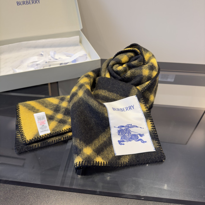 Burberry Scarves Men Womens Fashion Scarf Narrow Check Wool Scarf with Original Box Whatsapp【+1-3239614486】