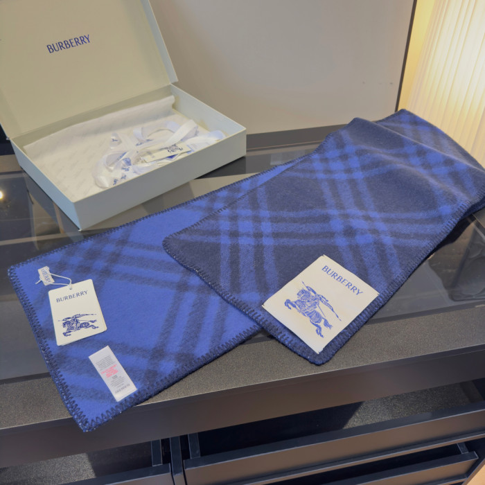 Burberry Scarves Men Womens Fashion Scarf Narrow Check Wool Scarf with Original Box Whatsapp【+1-3239614486】