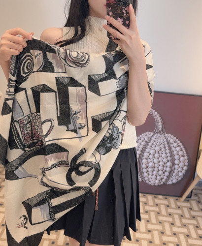 Chanel Scarves Womens Fashion Scarf with Original Box Whatsapp【+1-3239614486】
