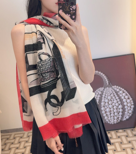 Chanel Scarves Womens Fashion Scarf with Original Box Whatsapp【+1-3239614486】