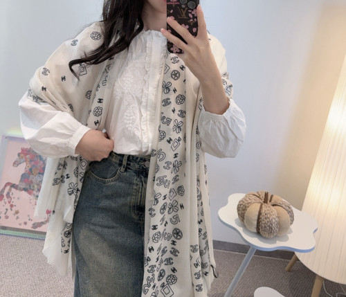 Chanel Scarves Womens Fashion Scarf with Original Box Whatsapp【+1-3239614486】