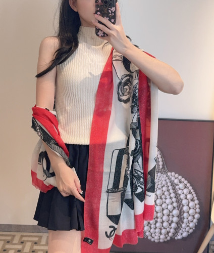 Chanel Scarves Womens Fashion Scarf with Original Box Whatsapp【+1-3239614486】