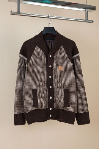 Louis Vuitton Men Sweater Knitwear Jacket Luxury Brand Mens Knitted Cotton Jacquard Bomber 1AHC32 Top Quality Whatsapp【+1-3239614486】