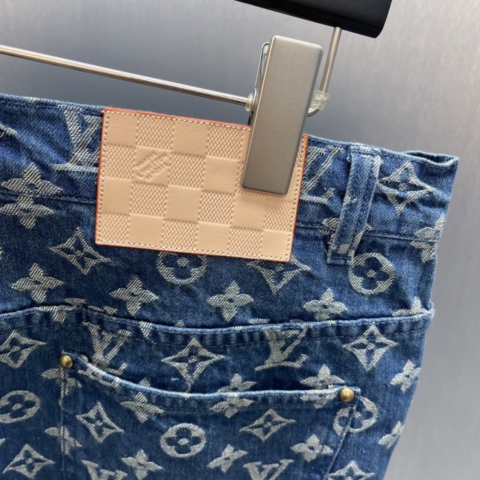 Louis Vuitton Luxury Brand Women Mens Pant Short Monogram Denim Shorts 1AJBJN Whatsapp 【+1-3239614486】