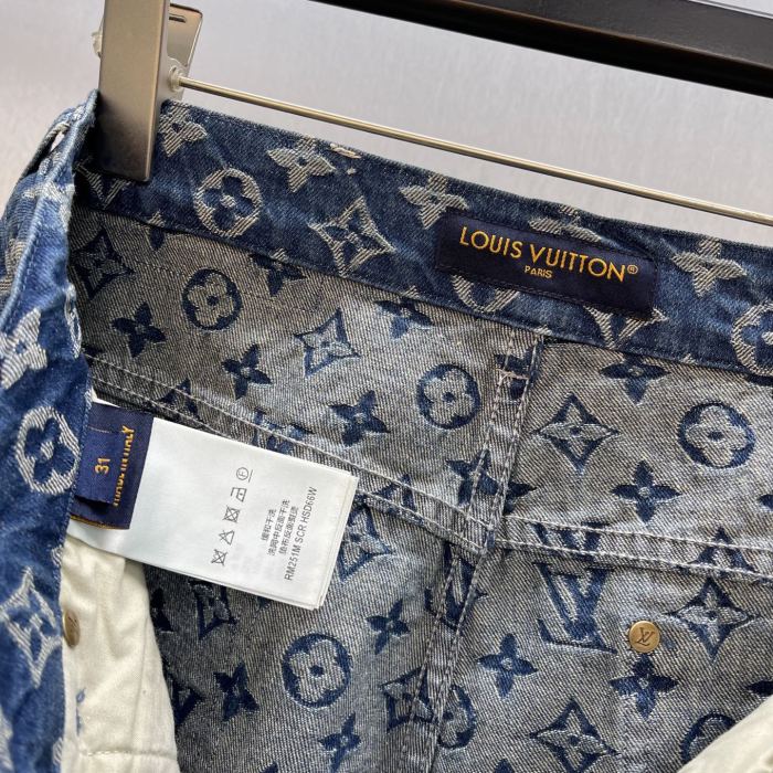 Louis Vuitton Luxury Brand Women Mens Pant Short Monogram Denim Shorts 1AJBJN Whatsapp 【+1-3239614486】