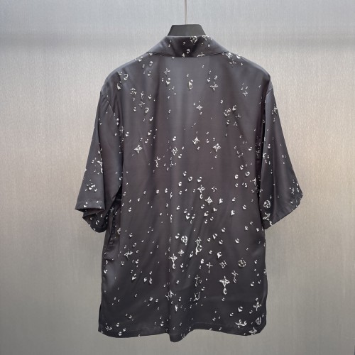Louis Vuitton Mens Shirts Luxury Brand Mens Monogram Short-Sleeved Silk Shirt T1AJC38 op Quality Whatsapp 【+1-3239614486】