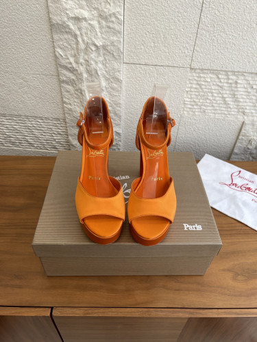 Christian Louboutin Womens Shoes Sandaloo 130 mm Sandals calf leather High Heels Shoes Pumps 13cm Heel and 3cm Platform Whatsapp【+1-3239614486】