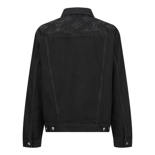 Louis Vuitton Men Jackets Coat Luxury Brand Mens Denim Jacket Monogram Destroy Denim Trucker Jacket 1AJDVD Top Quality Whatsapp【+1-3239614486】