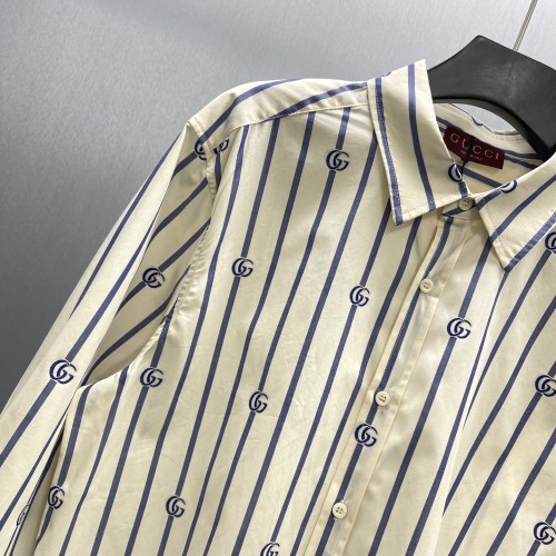 Gucci Mens Long Sleeve Shirts Luxury Brand Mens Shirt Top Quality Whatsapp 【+1-3239614486】