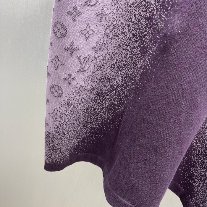 Louis Vuitton  Luxury Brand Men Womens Monogram Jacquard Short-Sleeved Crewneck 1AJTV8 Whatsapp 【+1-3239614486】