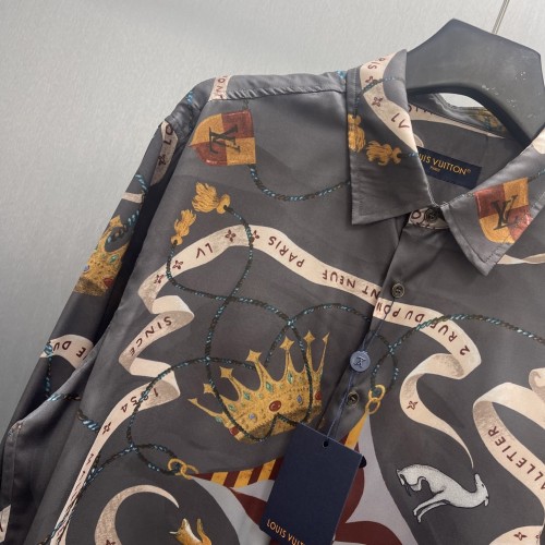 Louis Vuitton Mens Shirts Luxury Brand Mens Long-Sleeved Shirt Top Quality Whatsapp 【+1-3239614486】