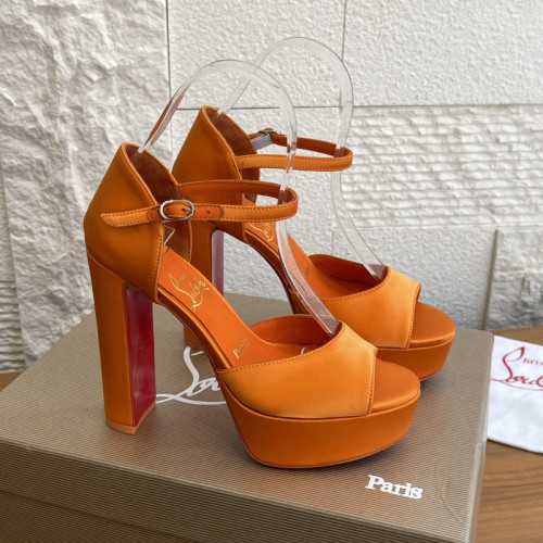Christian Louboutin Womens Shoes Sandaloo 130 mm Sandals calf leather High Heels Shoes Pumps 13cm Heel and 3cm Platform Whatsapp【+1-3239614486】