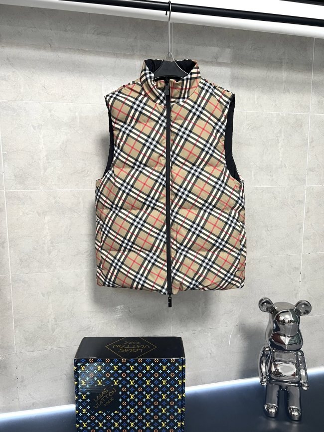 Burberry Design Mens Womens Winter Windprood Down Jackets Keep Warm Reversible Check Puffer Gilet Whatsapp【+1-3239614486】