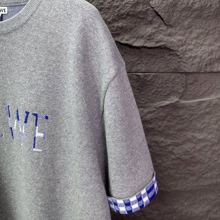 Loewe Women Mens Short Sleeve Shirts Luxury Brand Mens Shirt Top in wool and cotton Top Quality Whatsapp 【+1-3239614486】
