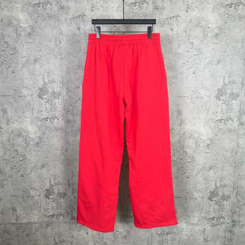 Balenciaga Luxury Brand Women Mens Pant MEN'S CURSIVE BAGGY PANTS IN RED/BLACK 846917TTVM86167 with Original Box Whatsapp 【+1-3239614486】
