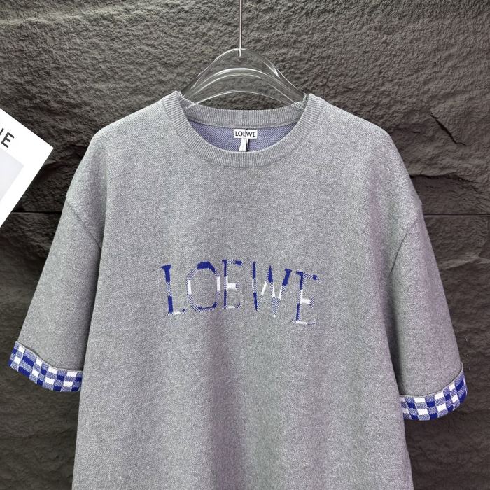 Loewe Women Mens Short Sleeve Shirts Luxury Brand Mens Shirt Top in wool and cotton Top Quality Whatsapp 【+1-3239614486】