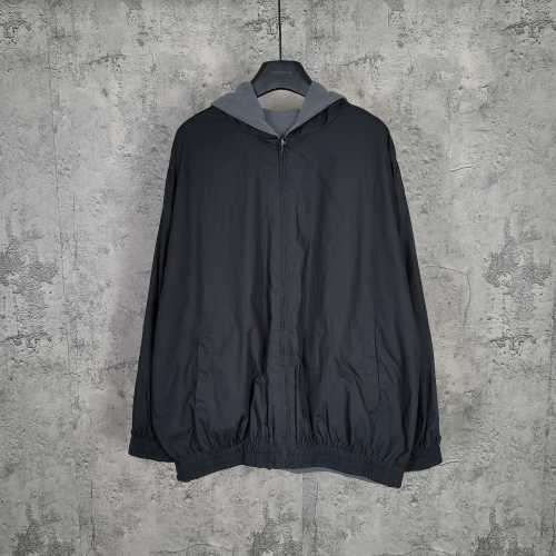 Balenciaga Men Womens Jacket Coat Luxury Brand Mens Jackets MEN'S CURSIVE REVERSIBLE TRACKSUIT JACKET IN BLACK/GREY 857733TTO041000 Top Quality Whatsapp【+1-3239614486】