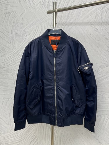 Prada Men Womens Coat Jacket Men Coats Re-Nylon bomber jacket Luxury Brand Whatsapp【+1-3239614486】