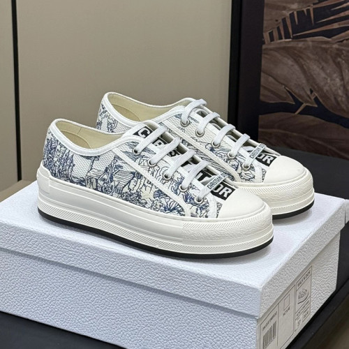 Dior Womens Shoes Sneakers Luxury Brand Walk'n'Dior Platform Sneaker with Original Box WhatsApp 【+1-3239614486】