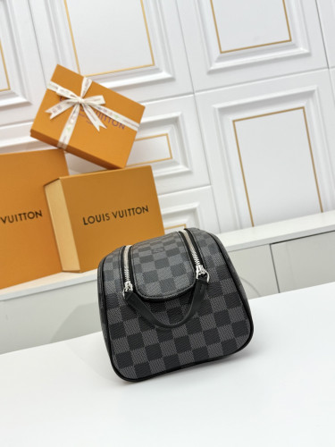 Louis Vuitton Womens Bags Clutch Luxury Brand M12645 DOPP KIT TOILET POUCH Taurillon Monogram leather with Original Box whatsapp [+1-3239614486]