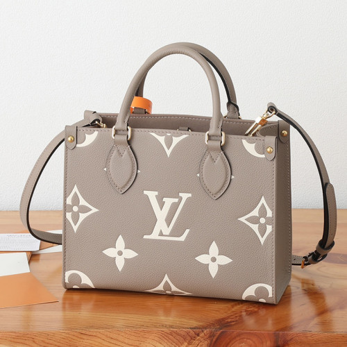 Louis Vuitton Womens Bags Handbags Luxury Brand M45779 OnTheGo PM Bicolor Monogram Empreinte Leather with Original Box Whatsapp 【+1-3239614486】