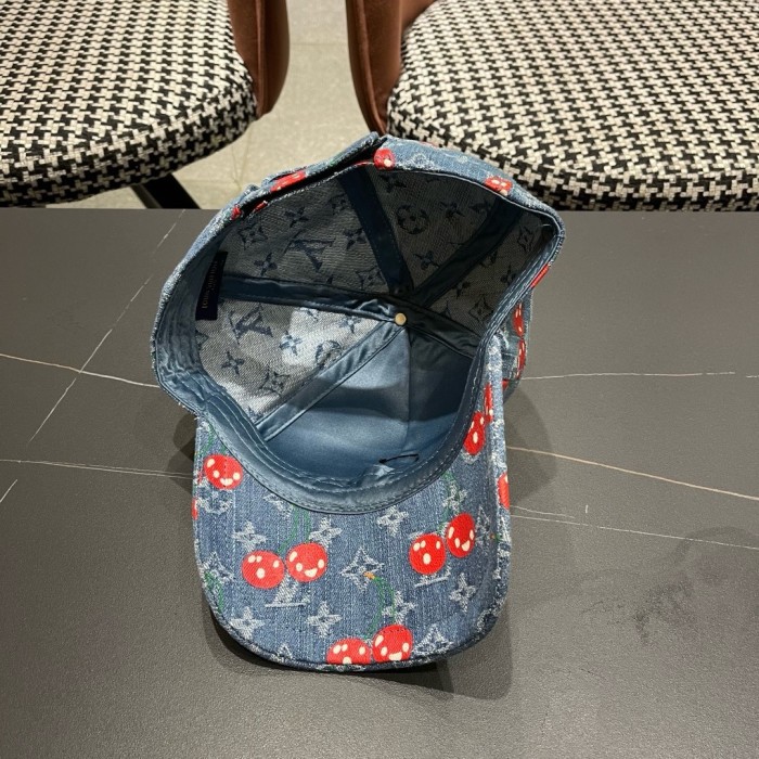 Louis Vuitton Men Womens Cap LV Denim Cerise Baseball Hat Luxury Brand with Original Box Whatsapp 【+1-3239614486】